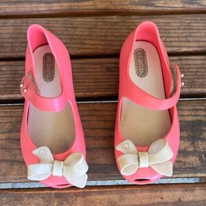 Mini Melissa Pink Ultragirl Bow II Mary Jane Shoes Toddler Girls Size 8
